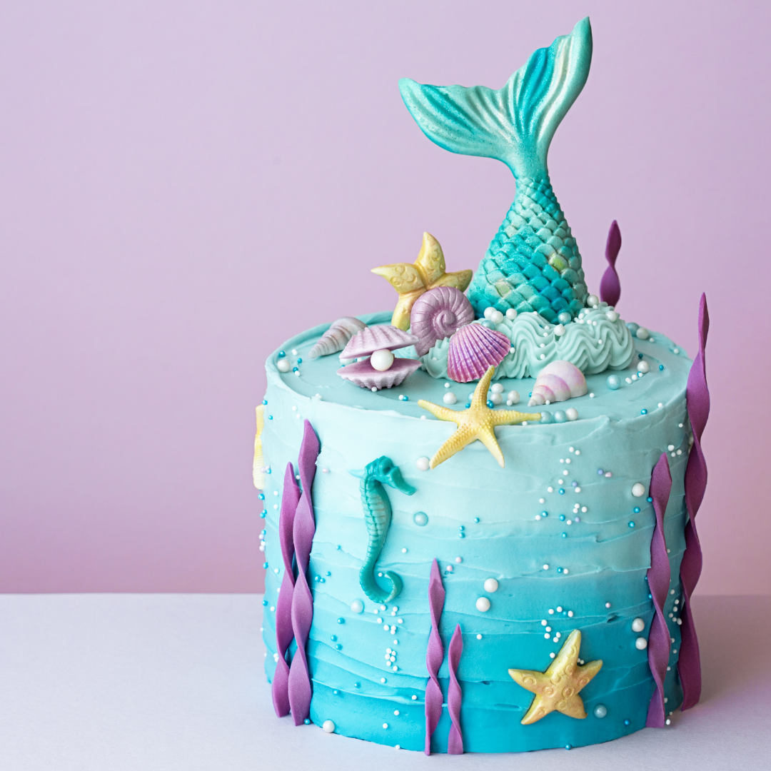 anniversaire pour enfant thème petite sirène Ariel de Disney bleu