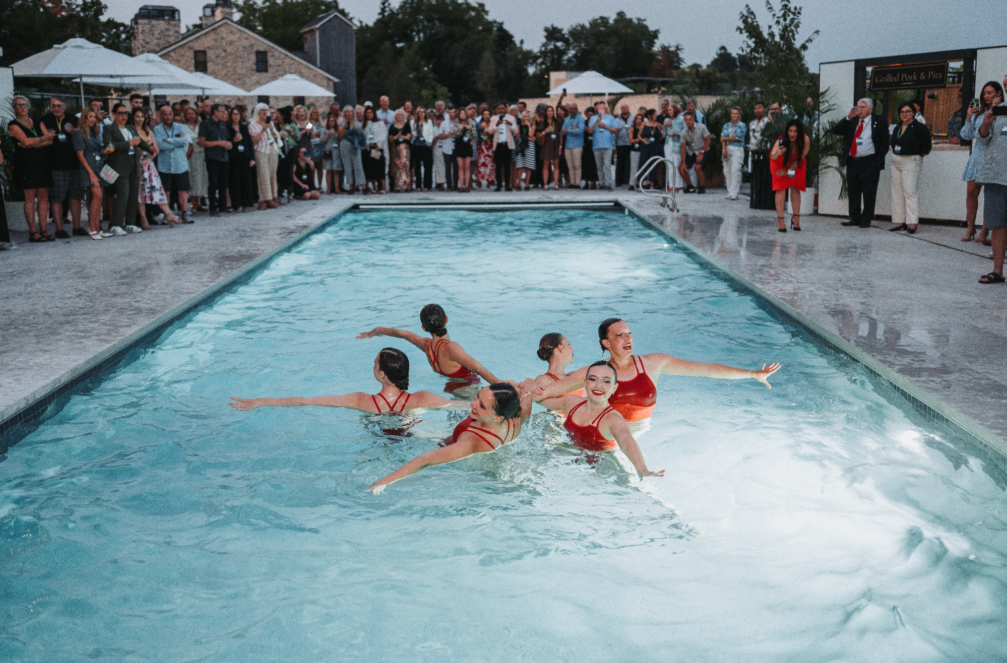 Private celebration synchronized swimming