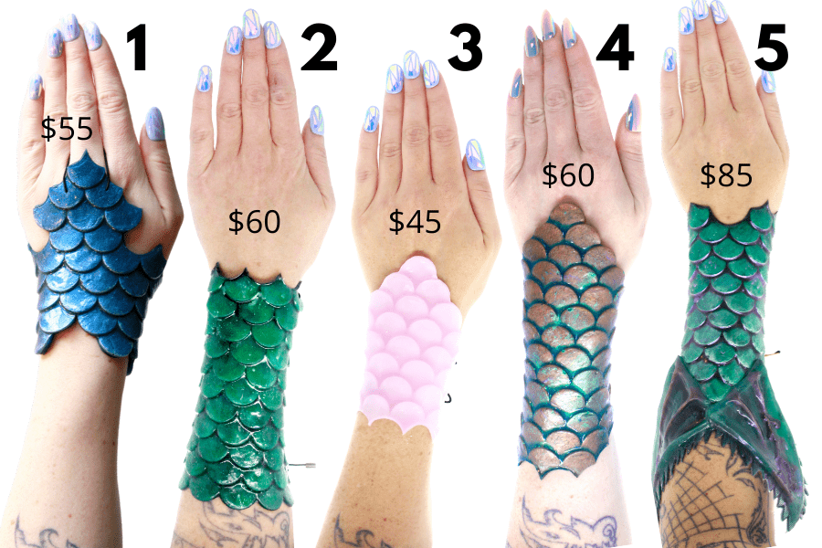 mermaid scales bracers silicone cosplay