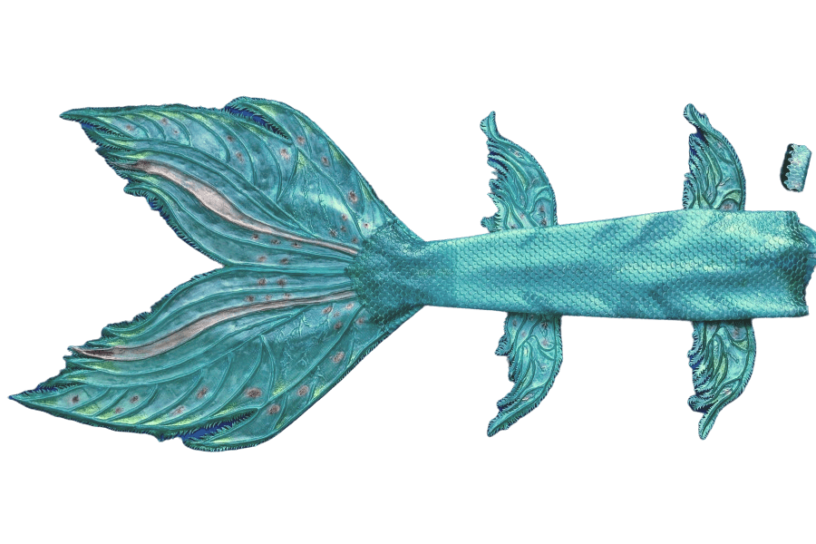 Green silicone mermaid tail aquamermaid