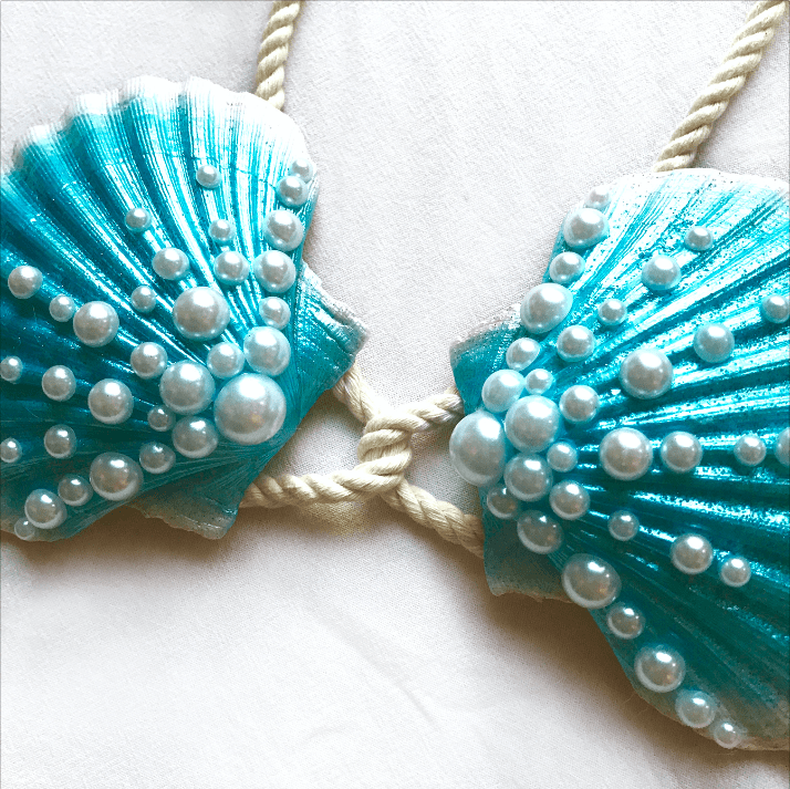 Mermaid Bra Made With Real Seashell - AquaMermaid  Mermaid bra, Mermaid  shell bra, Mermaid accessories