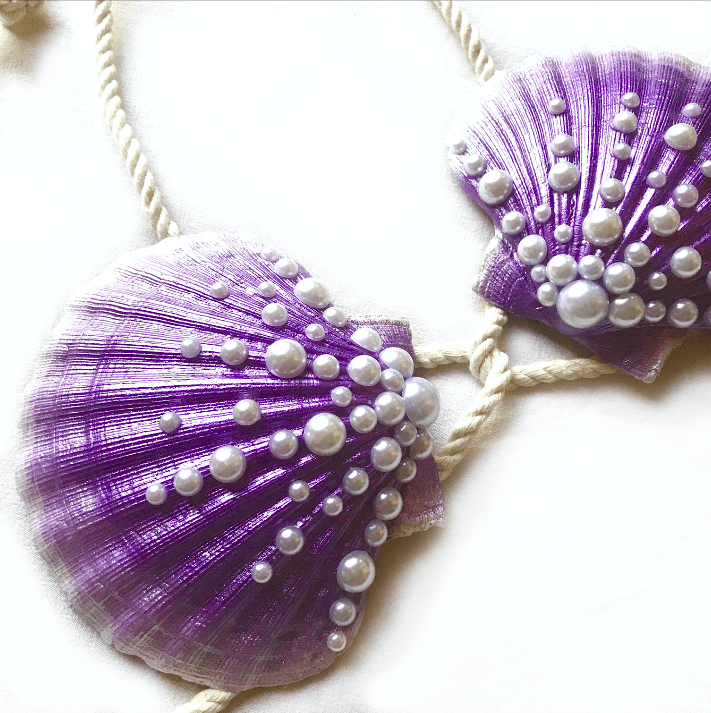 Purple Seashell Ariel  The little mermaid seahsell bra top. Need