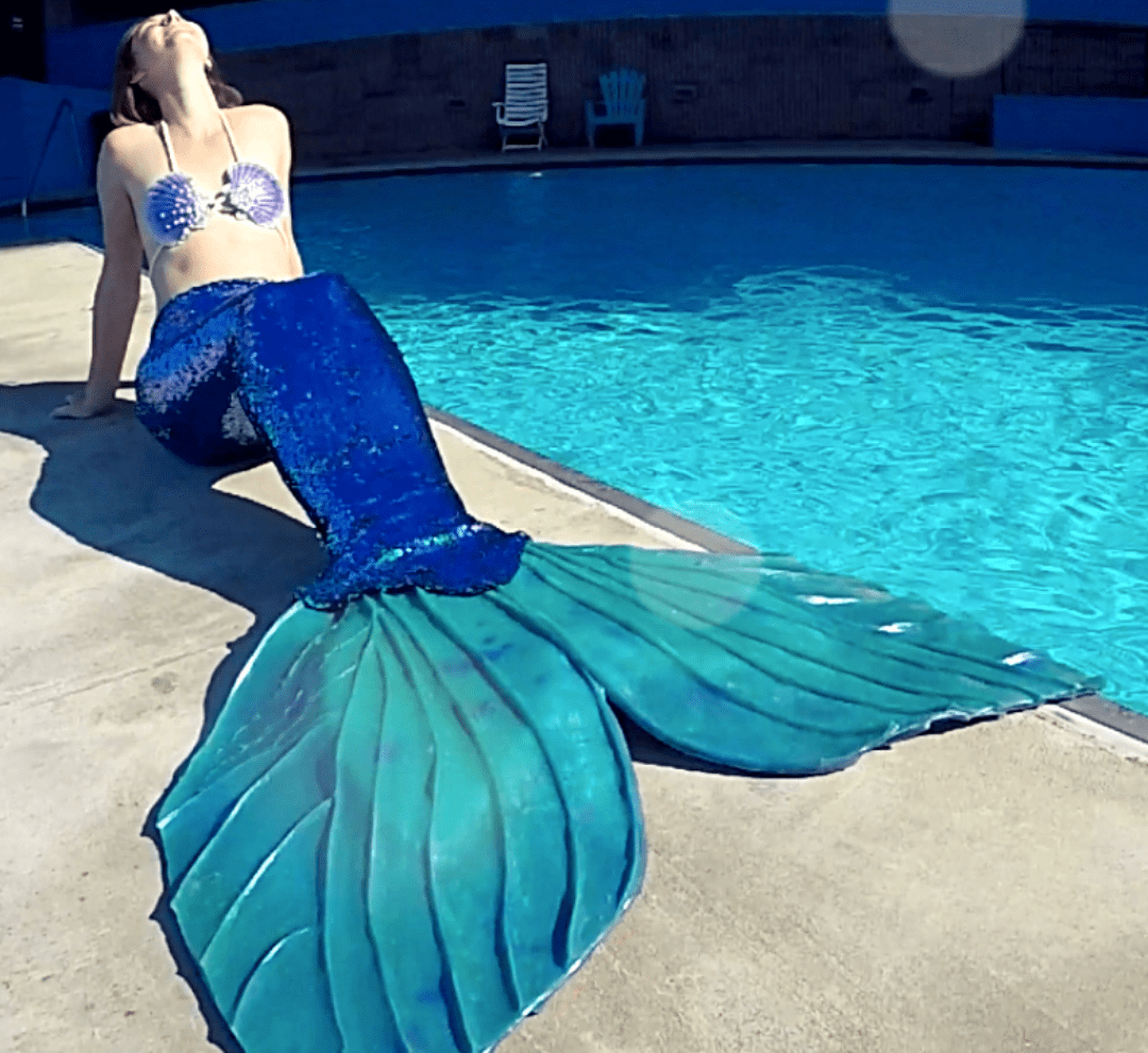 Custom Mermaid bra top. $75.00, via .