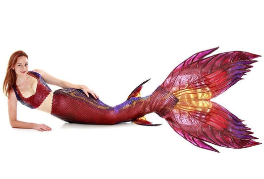 Silicone Mermaid Tail with additional mermaid fins and silicone bustier