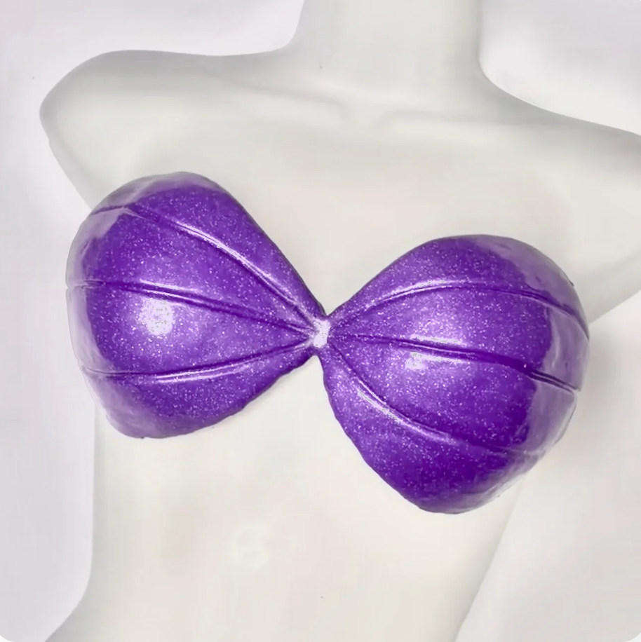 Clam shell silicone mermaid top
